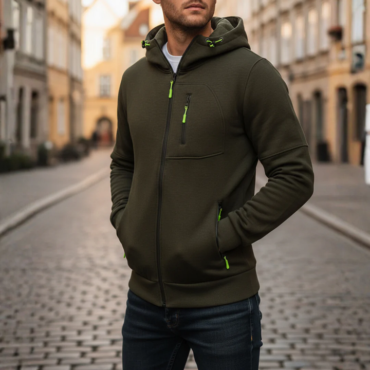 Giacca con Cappuccio da Uomo con Cerniera