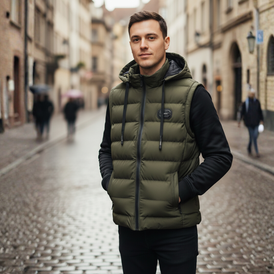 Gilet Uomo Piumino con Cappuccio