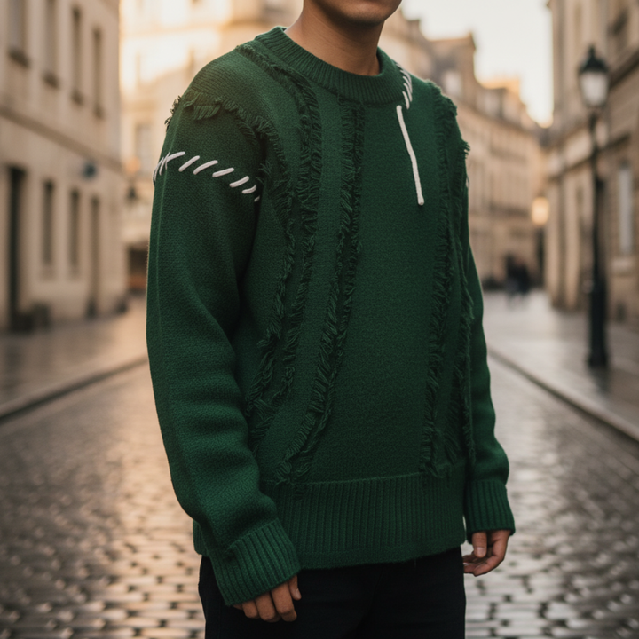 Maglione da uomo con frange