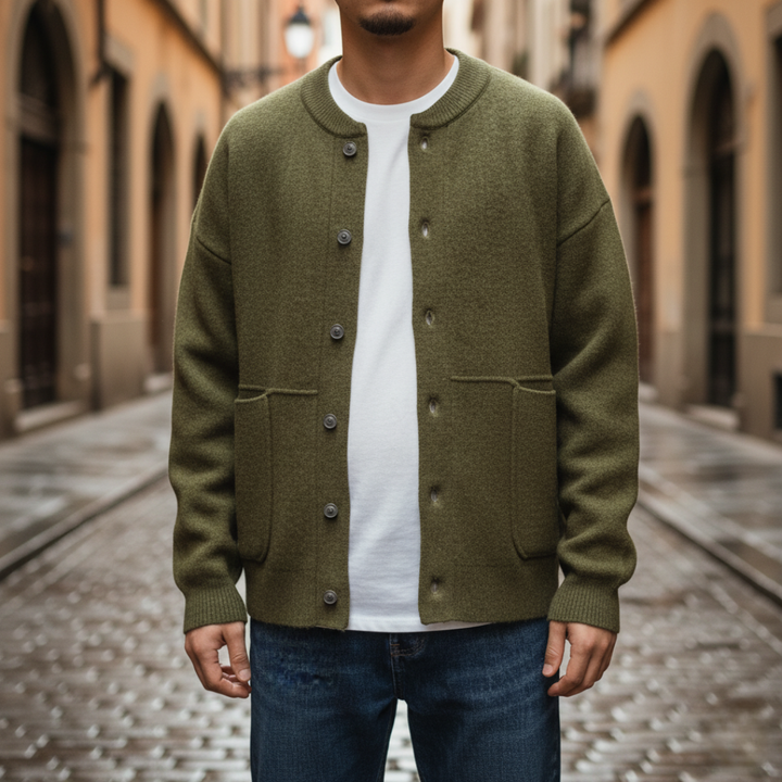 Cardigan uomo lana chiusura bottoni