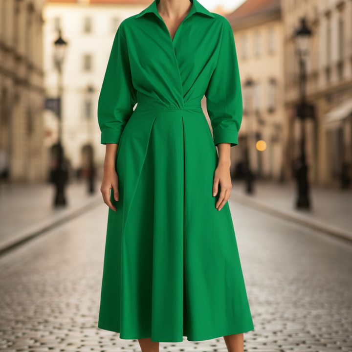 Abito Donna con Collo e Maniche Lunghe