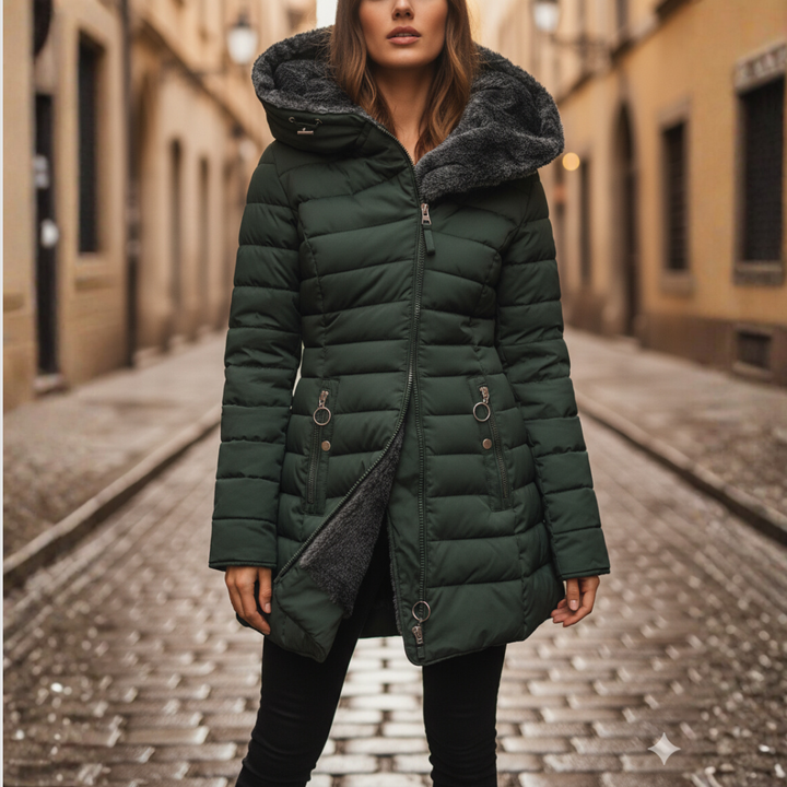 Damen Winter Daunenjacke mit Kapuze