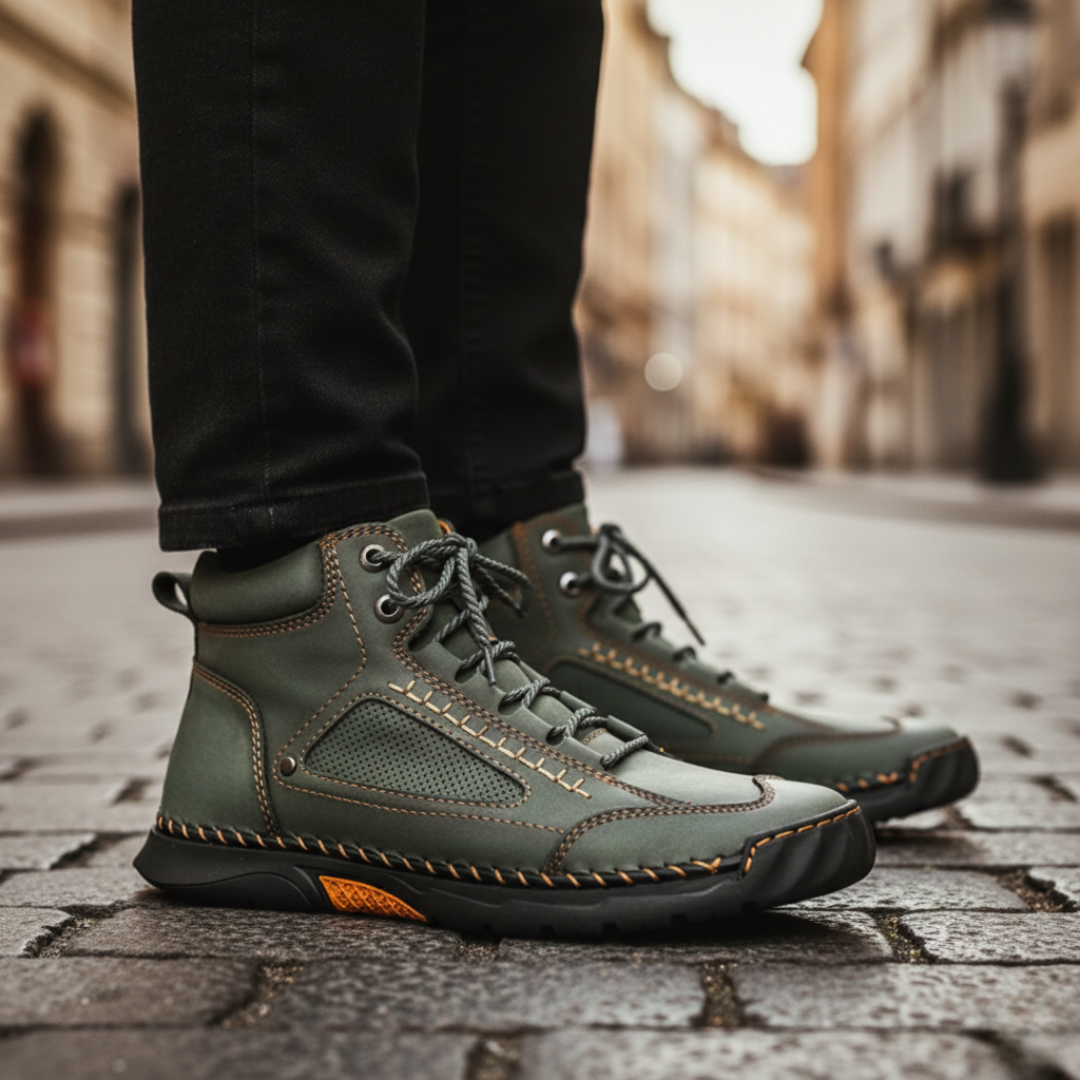 Scarpe Uomo in Ecopelle con Suola in Gomma