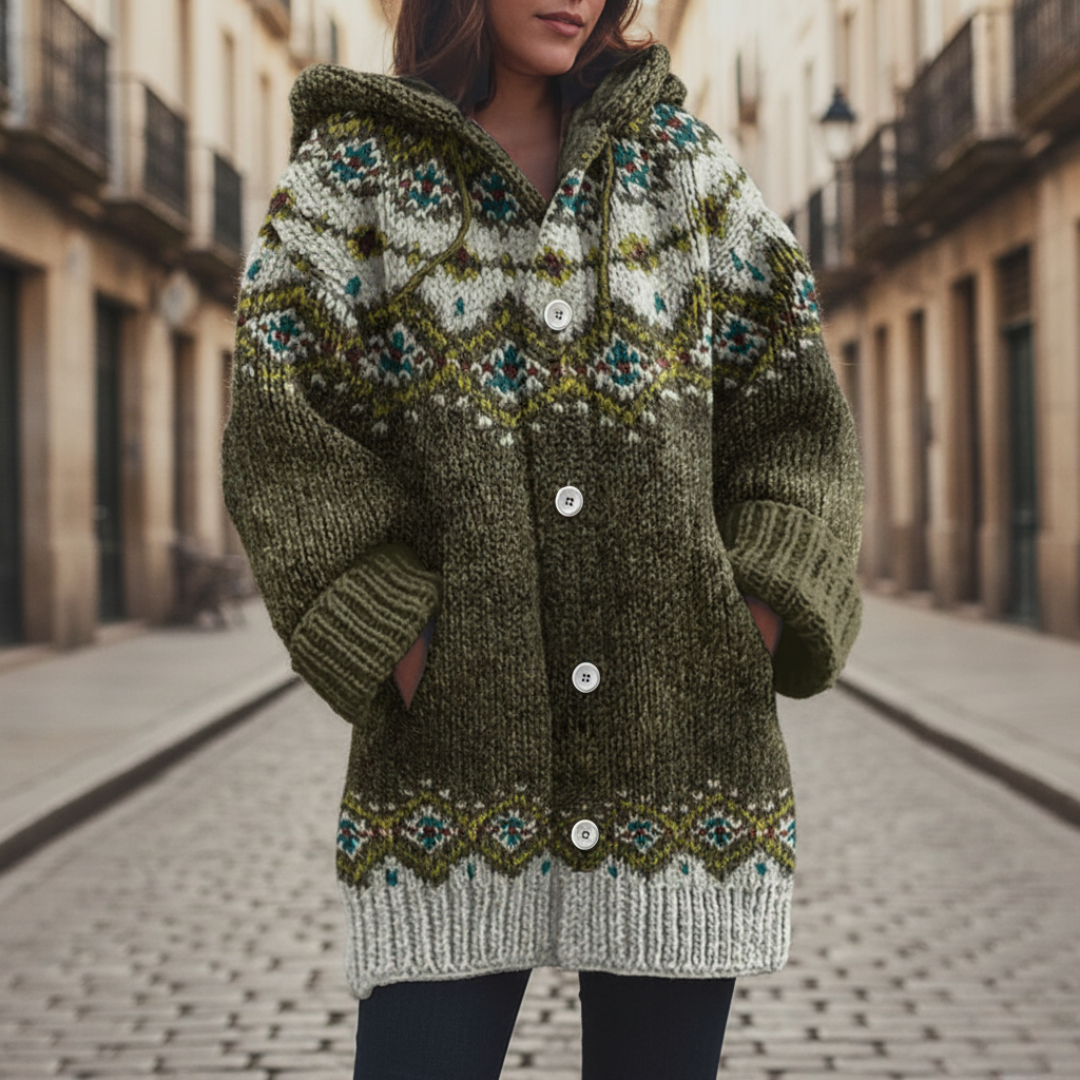 Giacca Corto Donna in Materiale Misto con Collo Revers e Bottoni