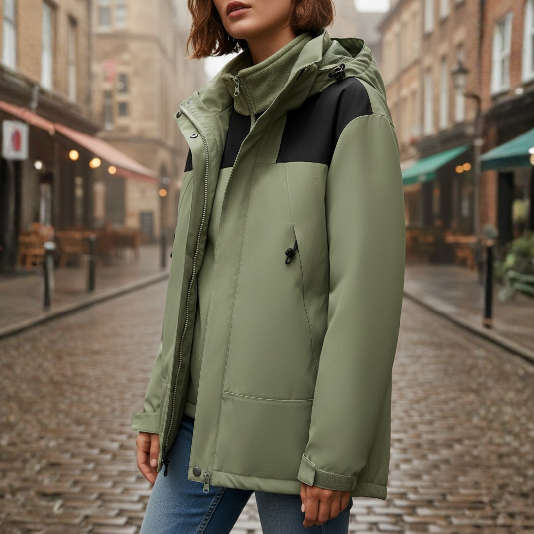 Giacca Donna Impermeabile con Cappuccio