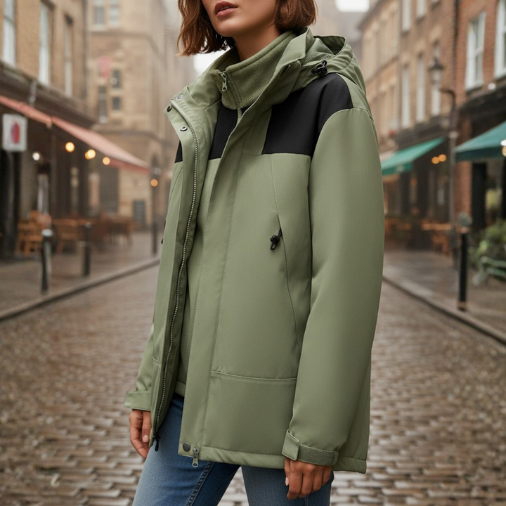 Giacca Donna Impermeabile con Cappuccio