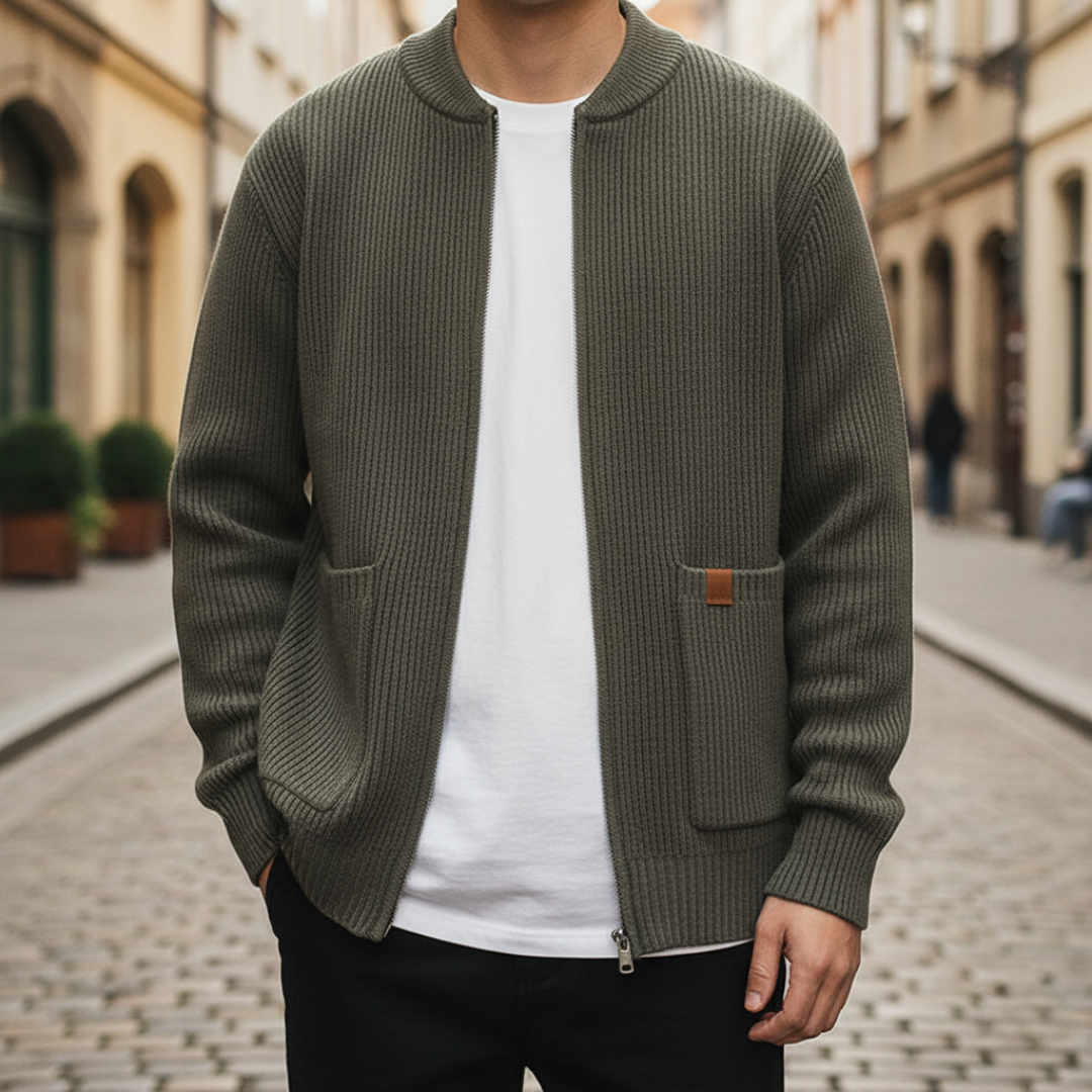 Cardigan Uomo Collo Alto