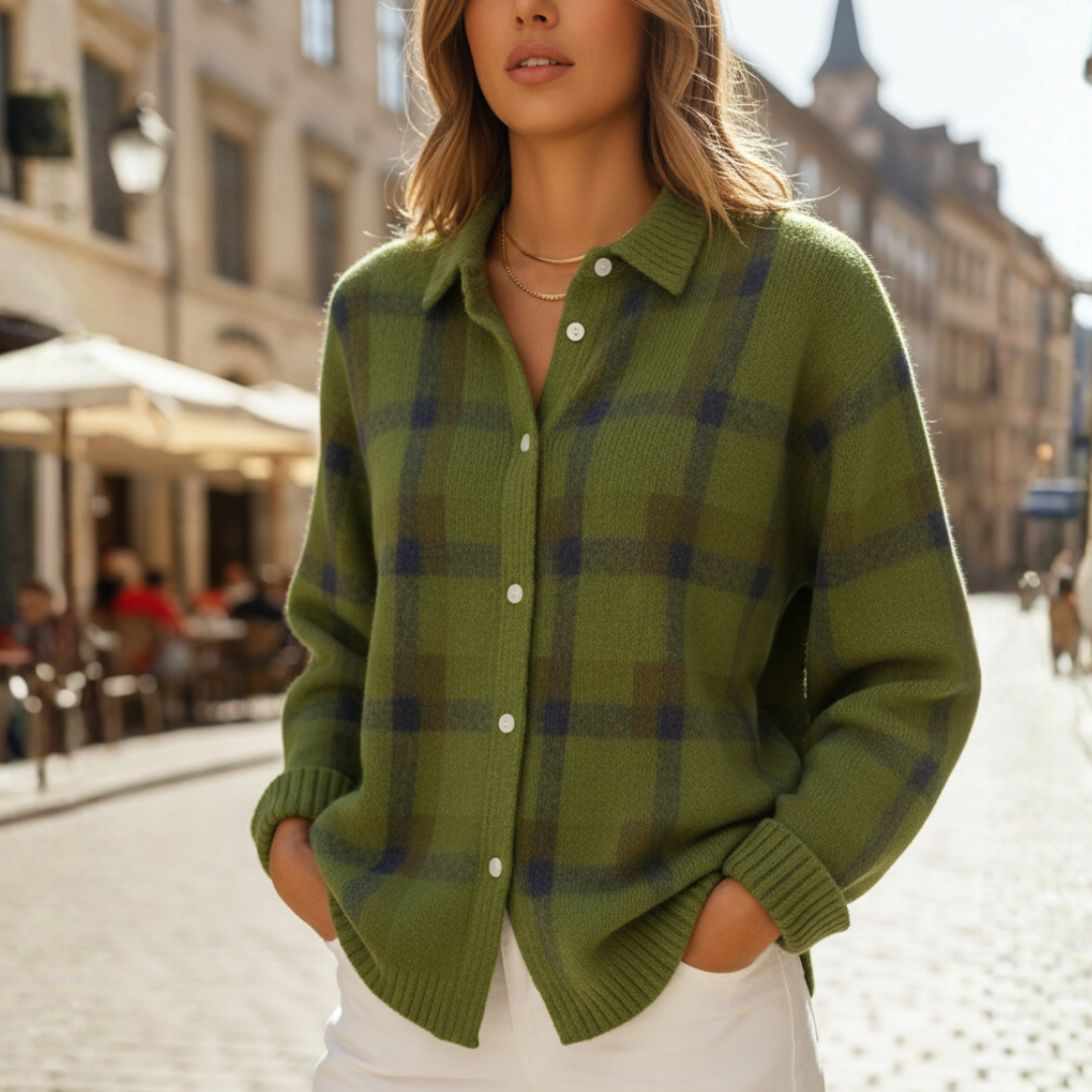 Camicia Maglione Donna a Quadri