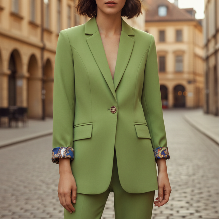 Blazer Donna Con Bottoni Maniche Con Dettaglio