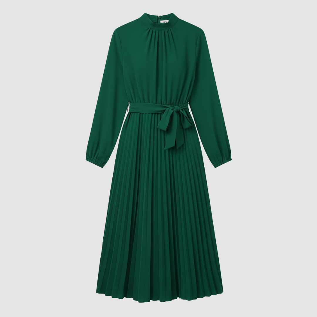 Abito lungo donna a pieghe