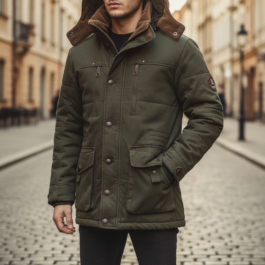 Giacca Uomo Invernale con Cappuccio – Giacca Calda e Comoda