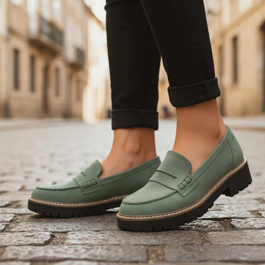 Scarpe Mocassini Donna Suola Spessa Materiale Comodo