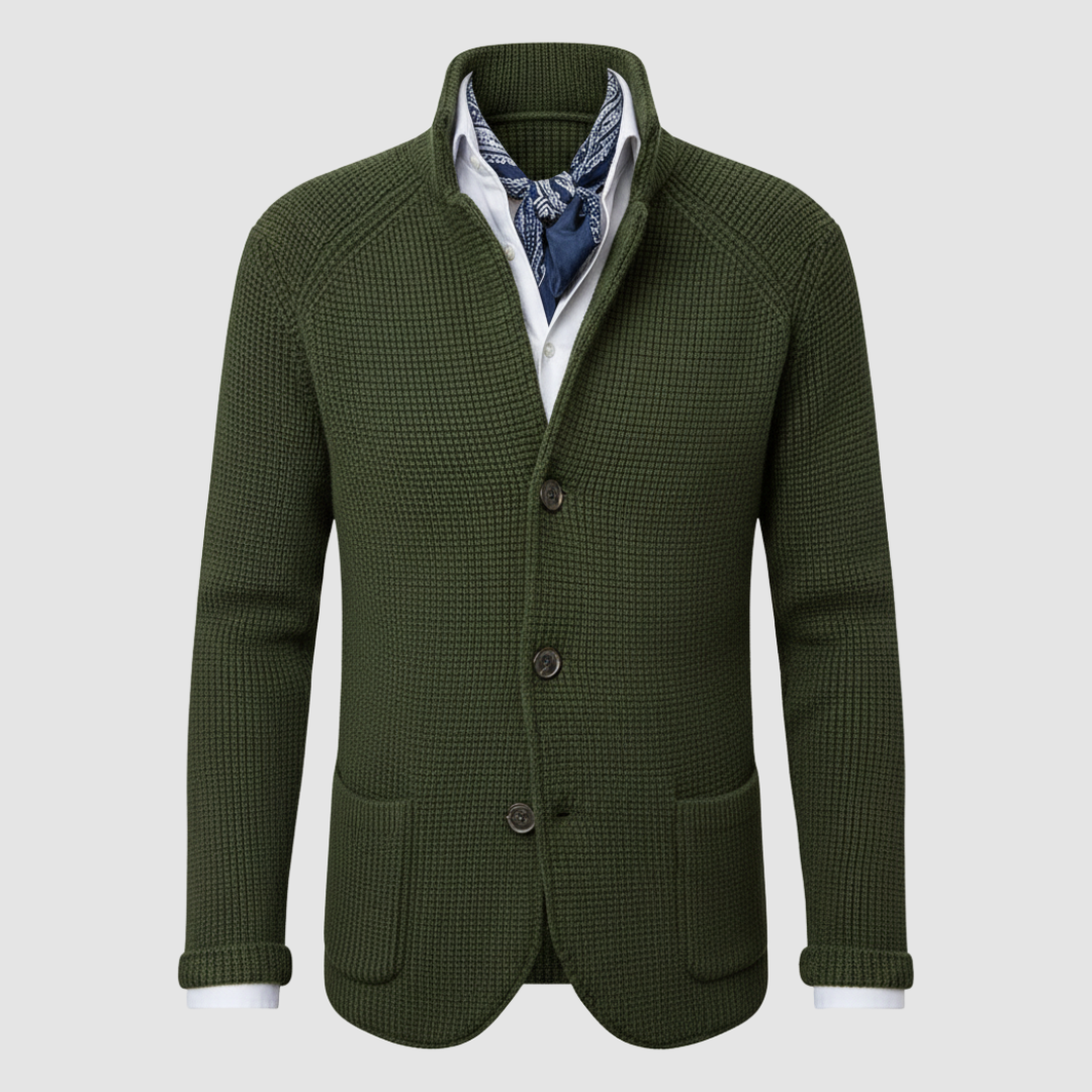 Cappotto da uomo doppiopetto con collo alto