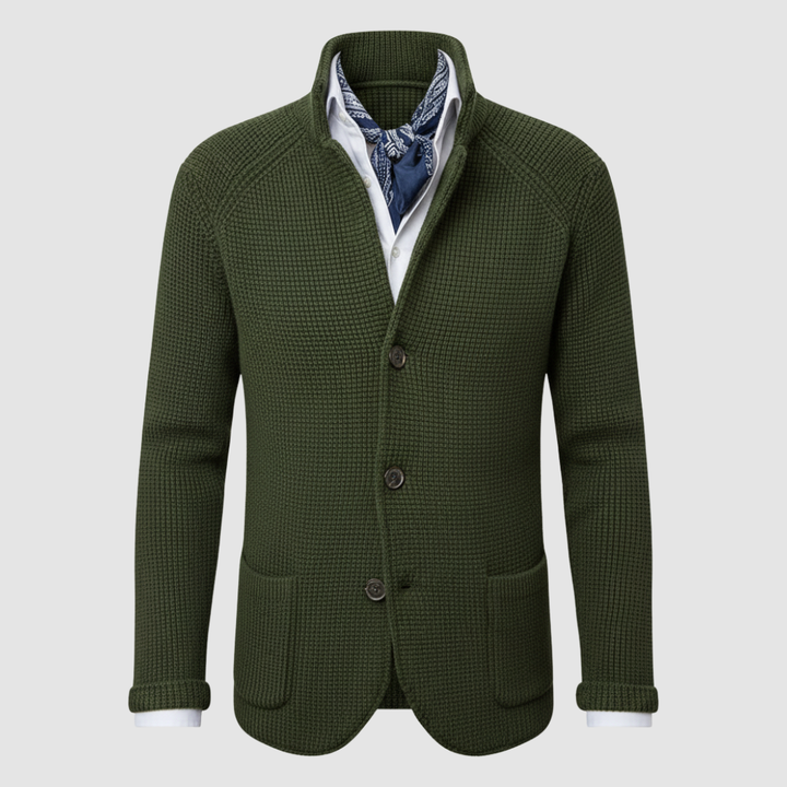 Cappotto da uomo doppiopetto con collo alto