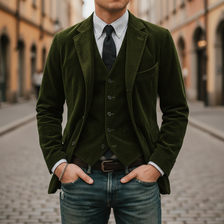 Giacca in velluto uomo con gilet