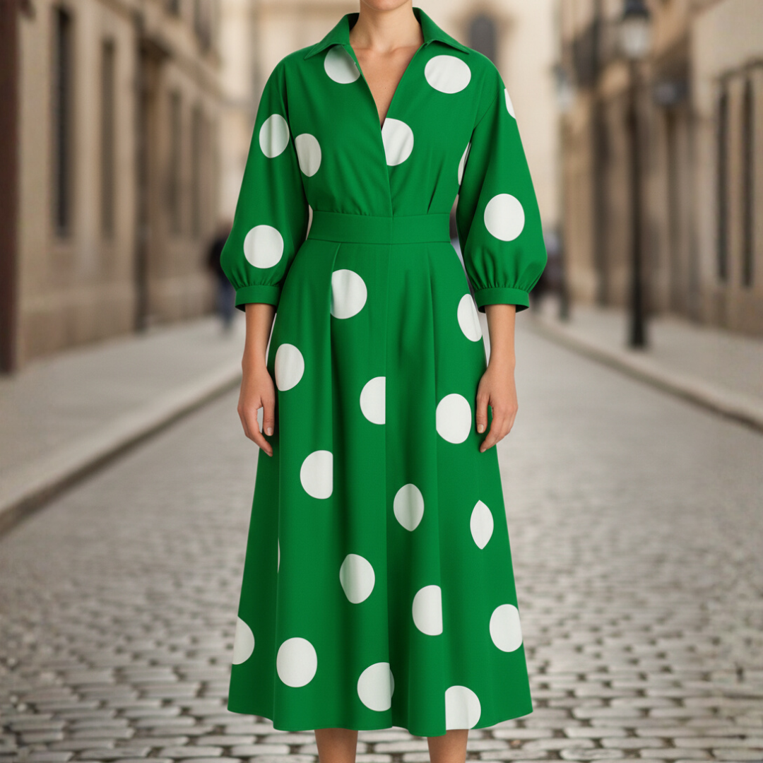 Abito Donna con Collo e Maniche Lunghe