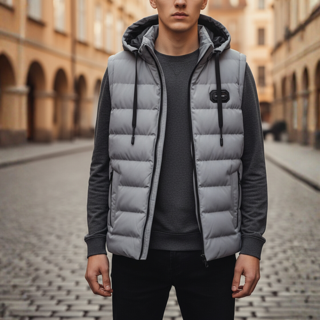Gilet Uomo Piumino con Cappuccio