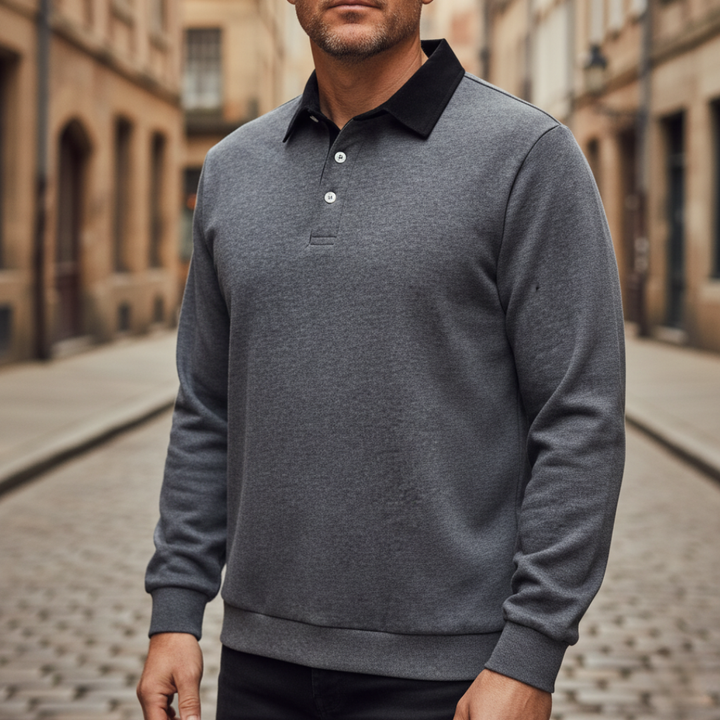 Felpa Uomo Polo Tessuto Morbido