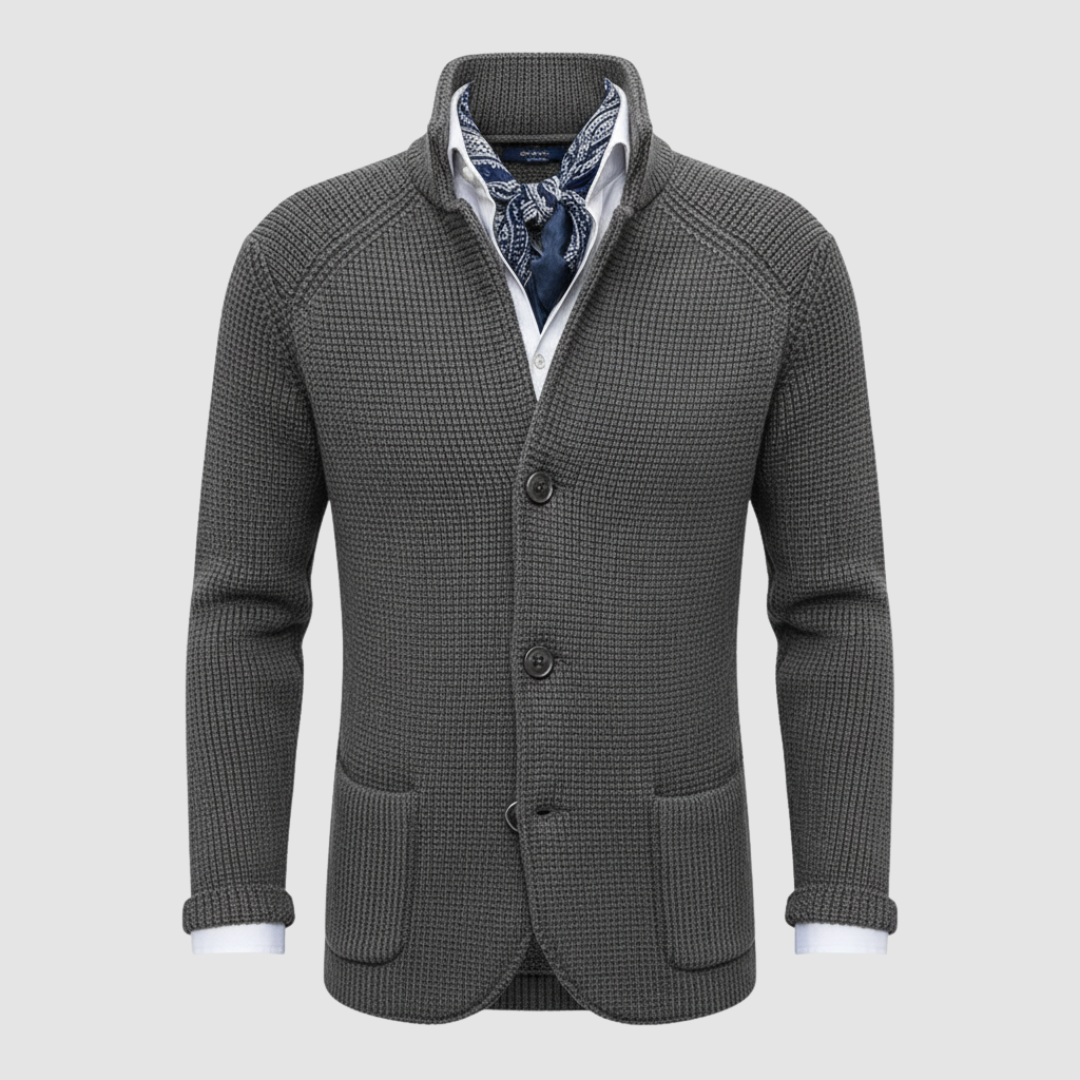 Cappotto da uomo doppiopetto con collo alto