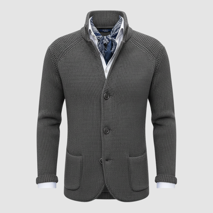 Cappotto da uomo doppiopetto con collo alto