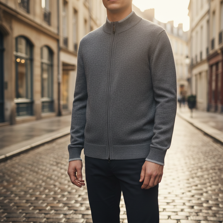 Maglione Uomo Invernale Con Zip