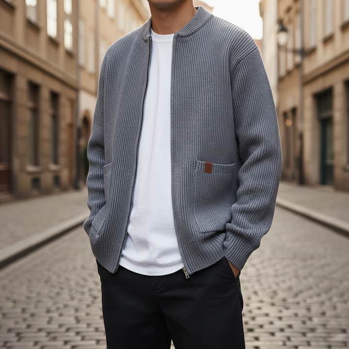 Cardigan Uomo Collo Alto