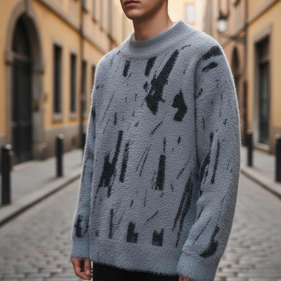 Maglione da uomo con collo alto