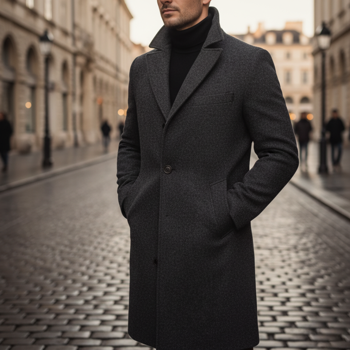 Cappotto uomo con tasche e bottoni