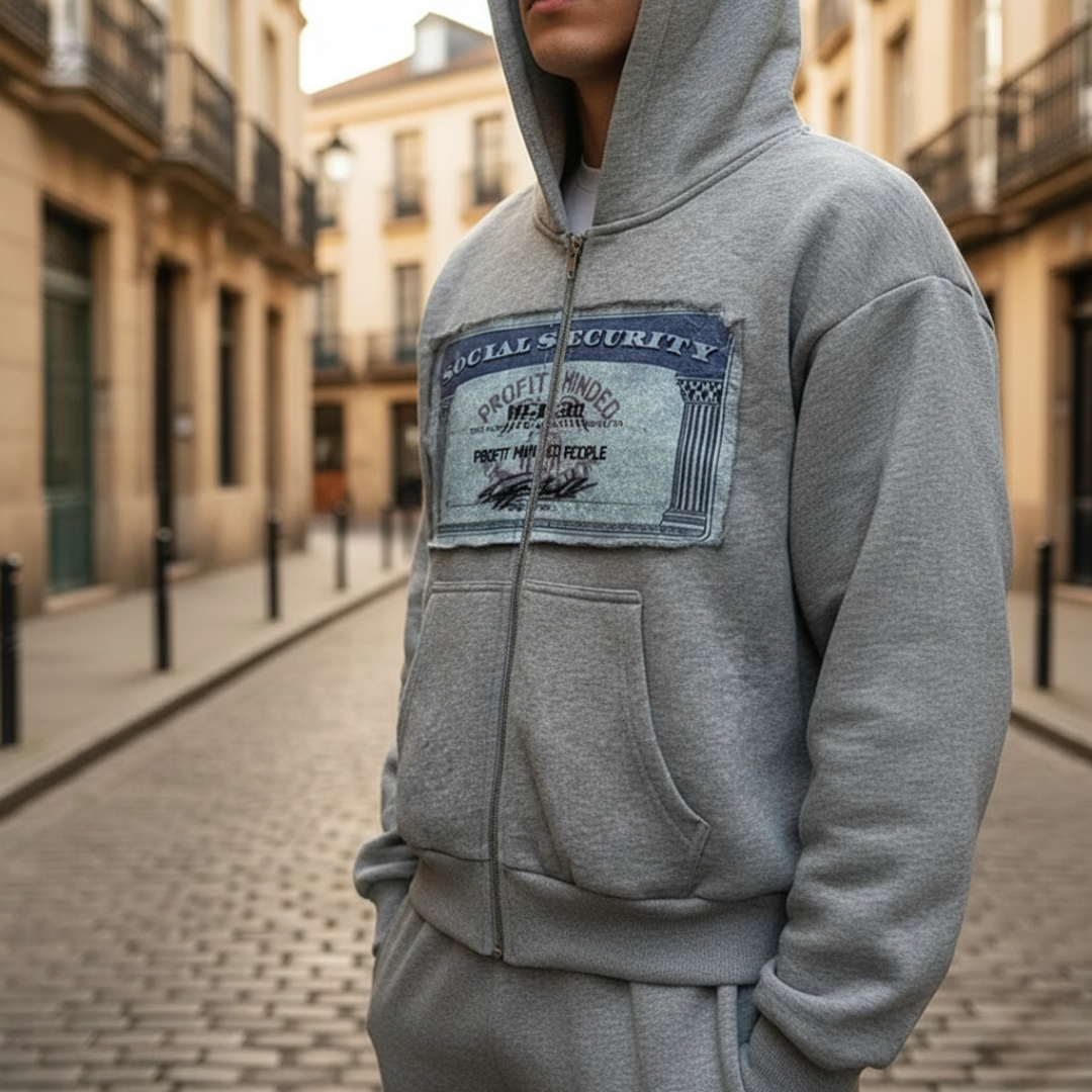 Felpa Unisex con Cappuccio con Interno Flanella