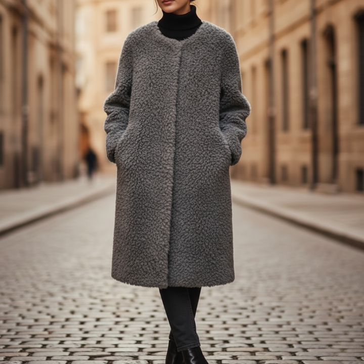 Cappotto donna in pelliccia sintetica