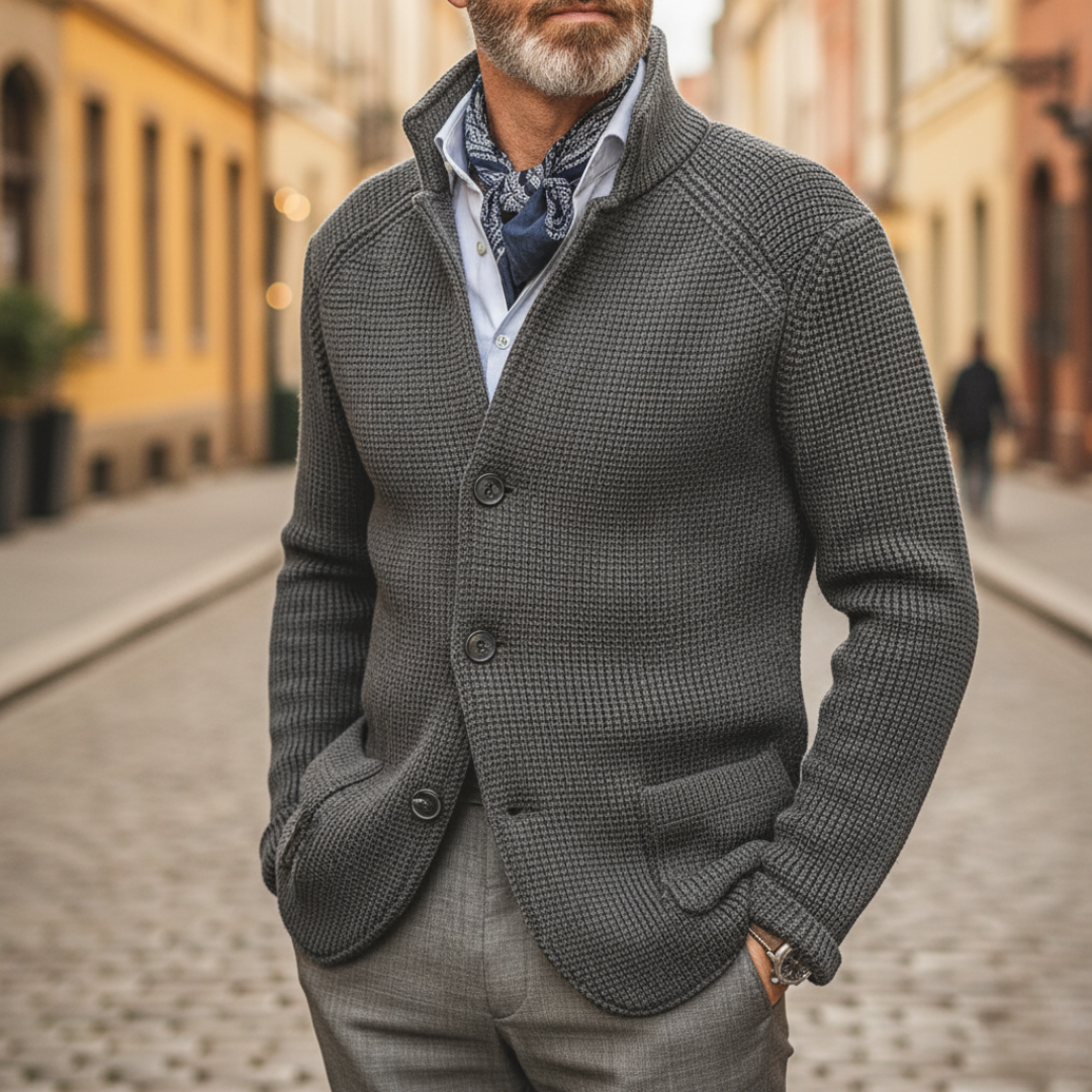 Cardigan Uomo Invernale Maglione Con Bottoni