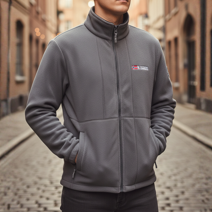 Giacca Fleece Uomo con Zip e Collo Alto Disponibil