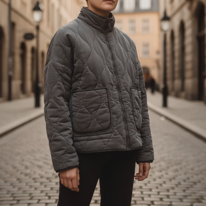 Giubbotto Donna Trapuntato Imbottito Collo Alto