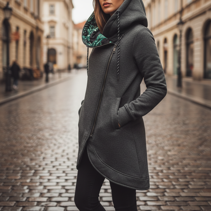 Giacca Donna con Cappuccio e Zip - Giacca Casual Invernale