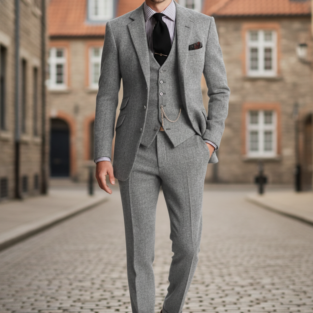 Completo Uomo Elegante Giacca Pantaloni Gilet