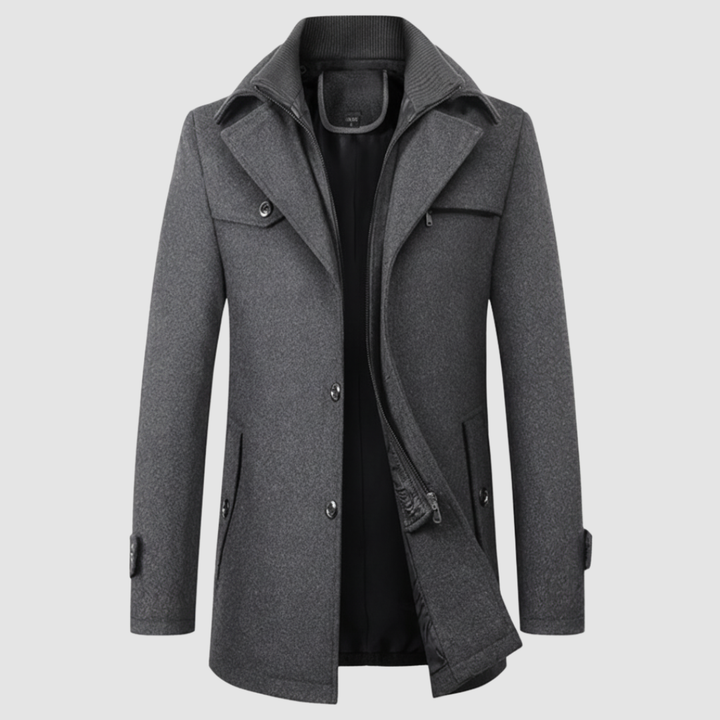 Cappotto uomo con colletto alto