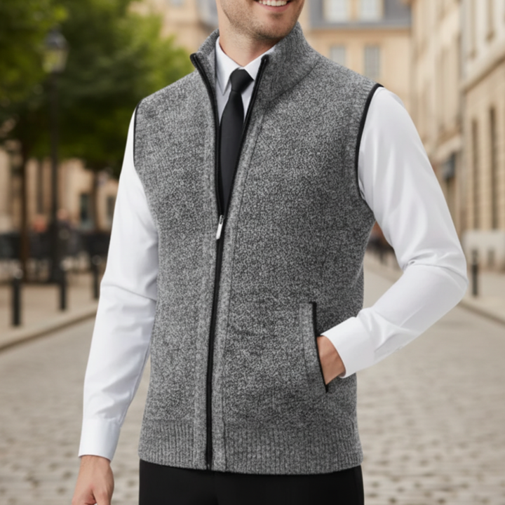 Gilet Uomo Casual Con Zip