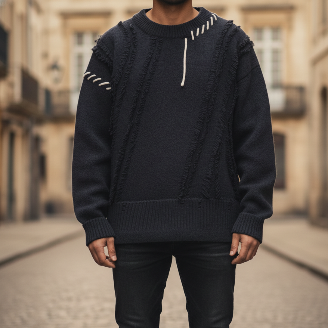 Maglione da uomo con frange