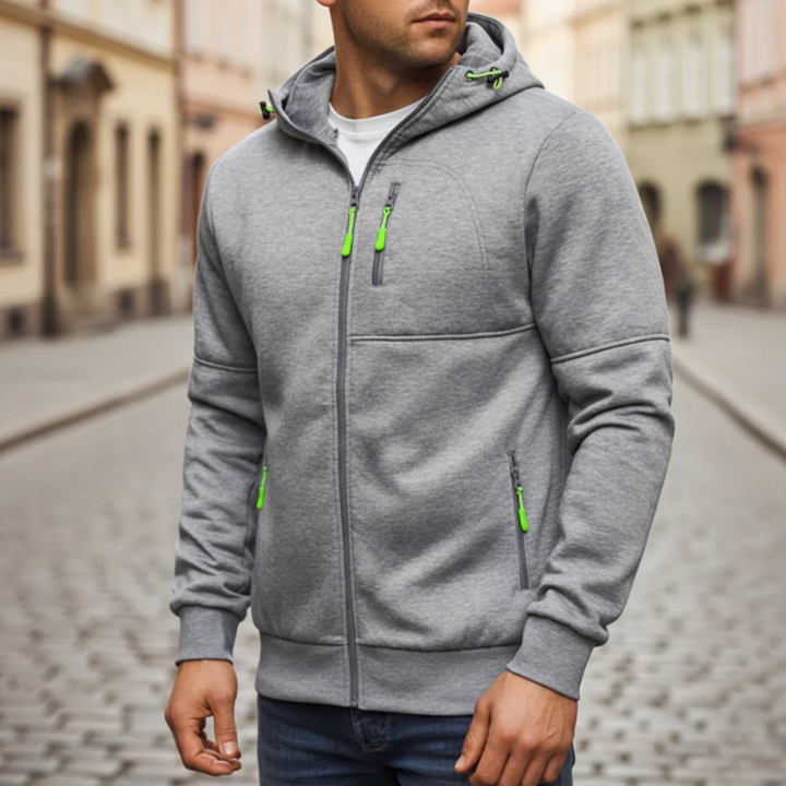 Giacca con Cappuccio da Uomo con Cerniera