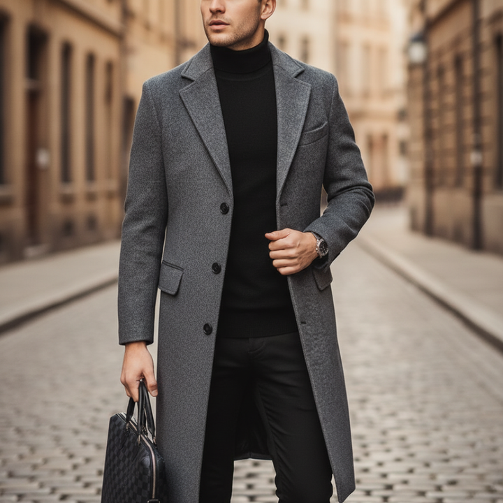 Cappotto Uomo in Tessuto con Taschino