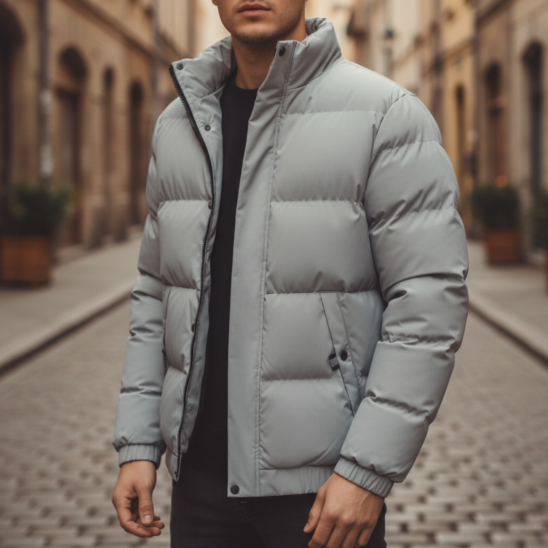 Giacca Uomo Piumino Collo Alto