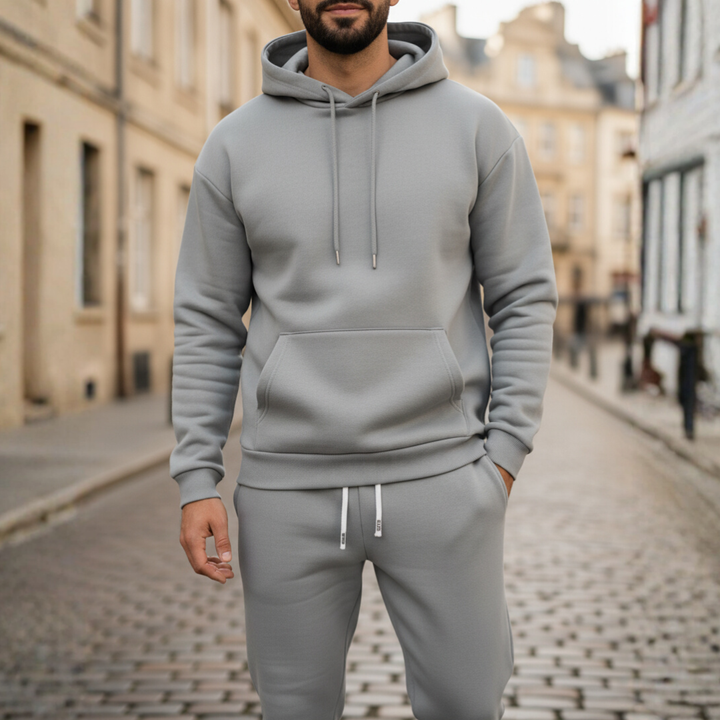 Tuta Uomo Felpato Casual con Cappuccio