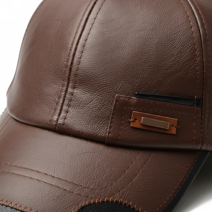 Unisex Adjustable Faux Leather Hat