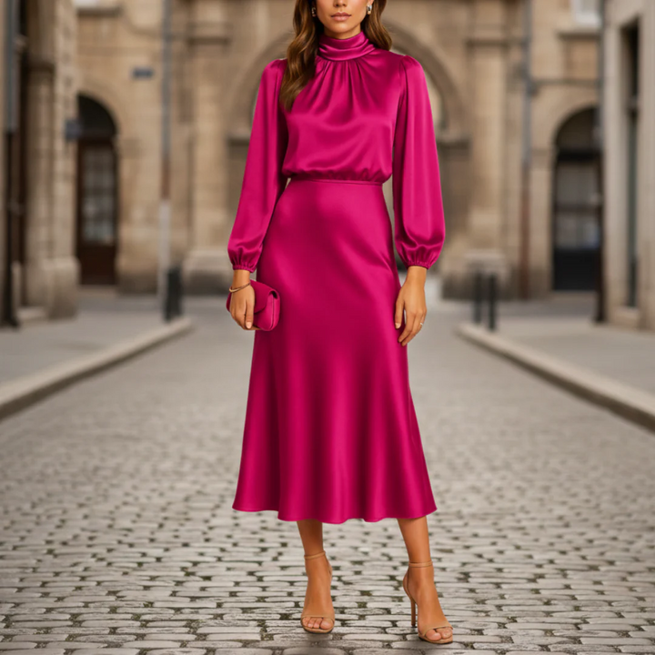 Abito Donna Midi Maniche Lunghe