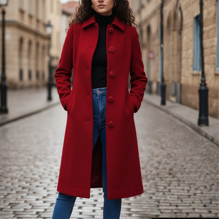 Cappotto Donna con Bottoni per l'Inverno