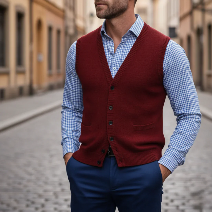 Gilet da Uomo con Bottoni