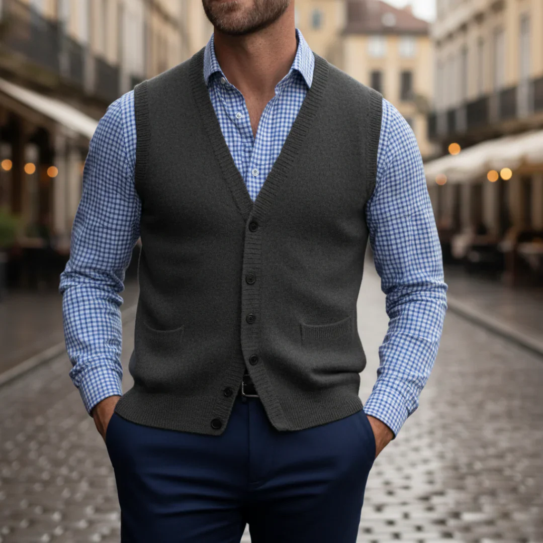 Gilet da Uomo con Bottoni