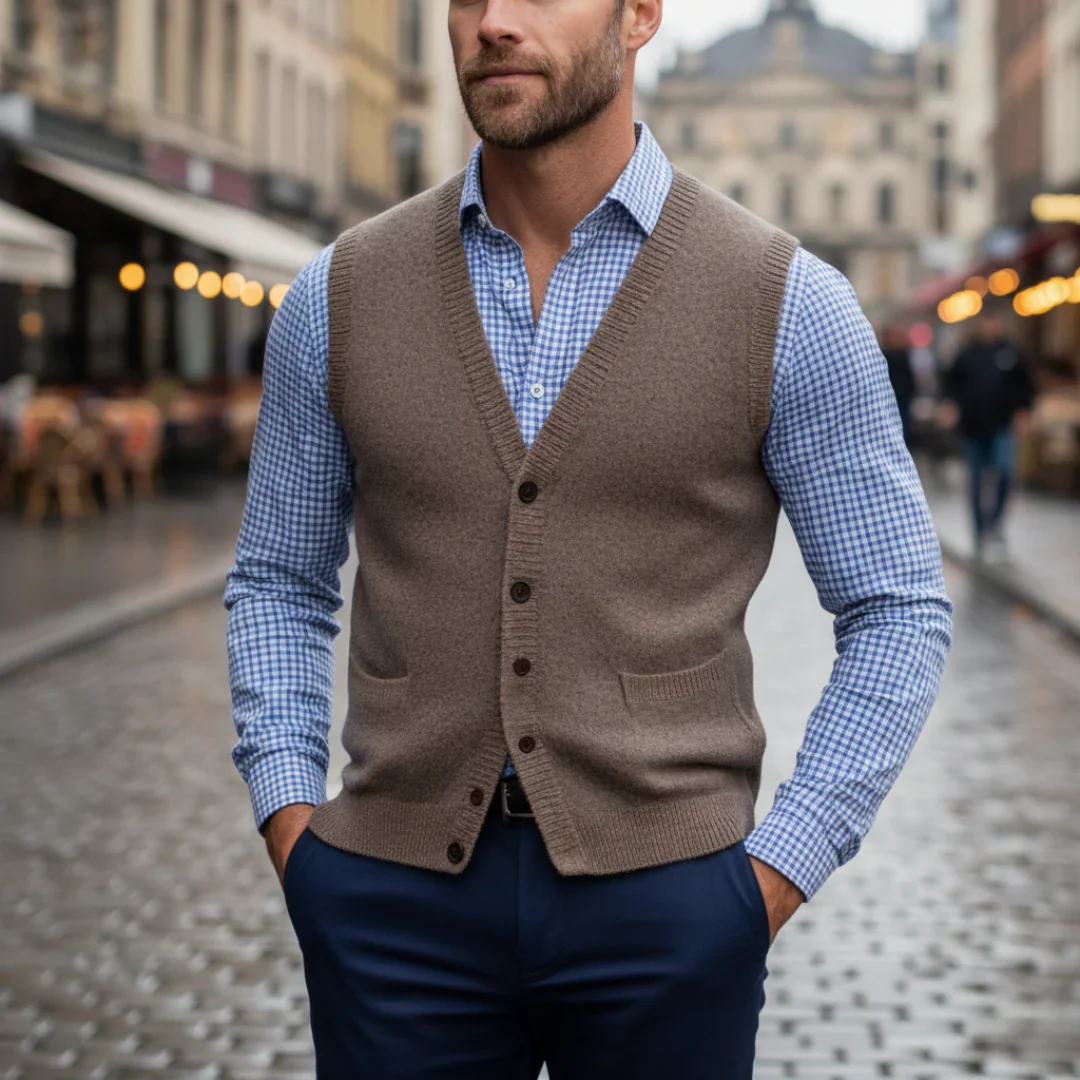 Gilet da Uomo con Bottoni