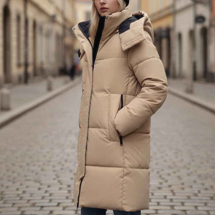 Parka donna imbottito con cappuccio