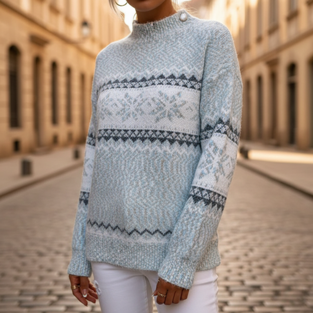 Maglione Donna Jacquard Fair Isle Invernale